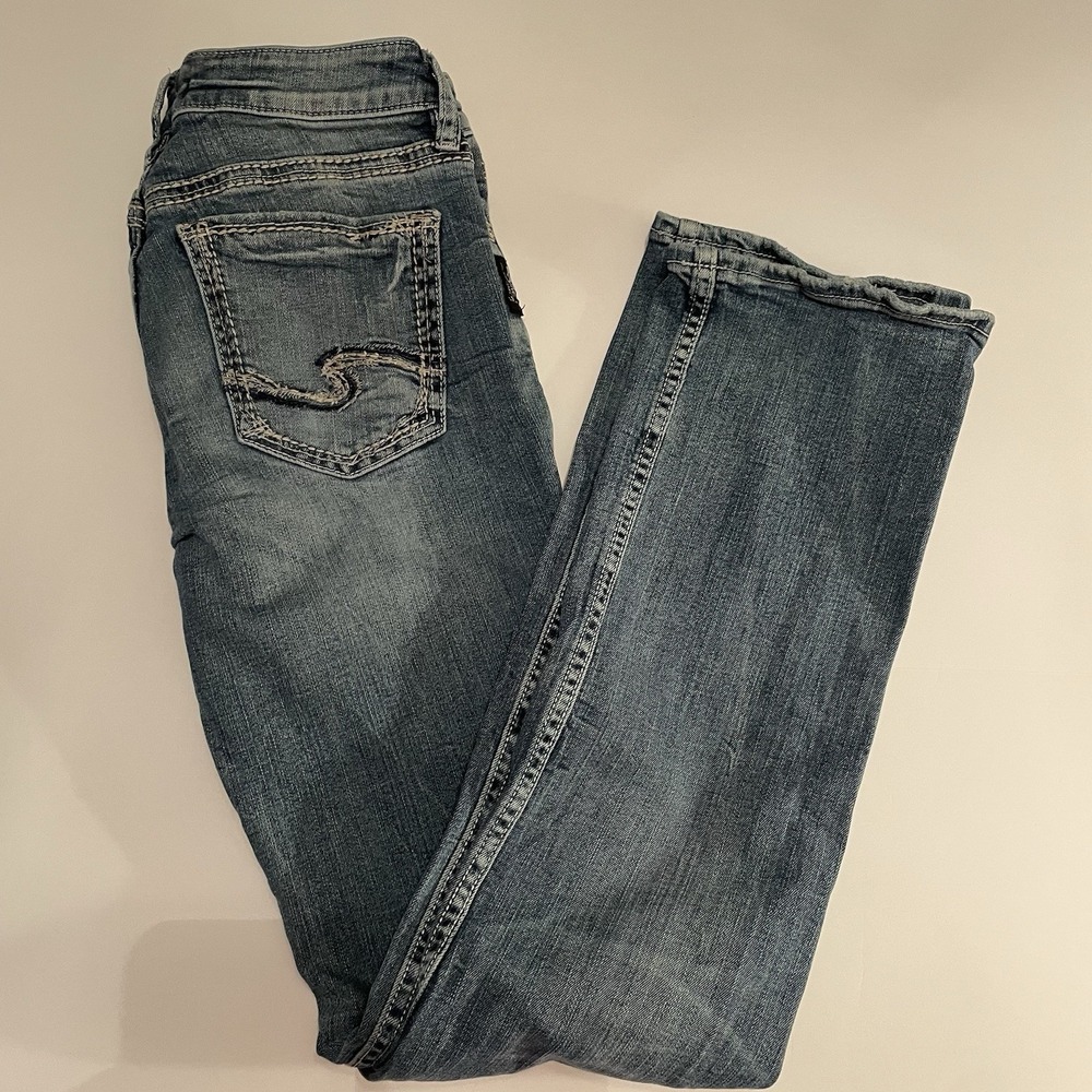 Silver Jeans Women's Blue Jeans 27/33 (27/31) Suki Slim Bootcut‎